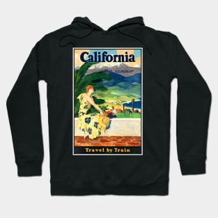 Vintage Travel Poster USACalifornia this summer Hoodie